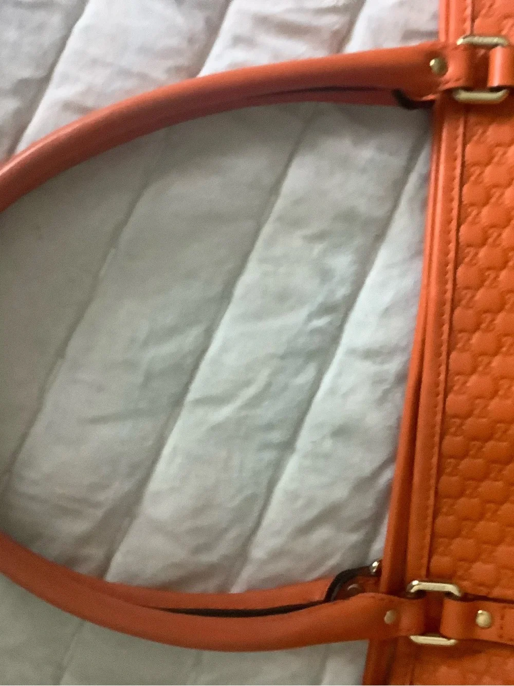 Gucci Microguccissima Joy Orange Leather Tote Bag